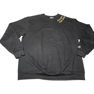 Champion Eco Authentic Black Crewneck Sweatshirt Mens XL Recreation